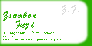 zsombor fuzi business card